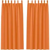 vidaXL Verdunkelungs-Vorhänge mit Ringen 2 pcs Helles Orange