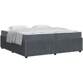 vidaXL Bettrahmen Dunkelgrau 200 x 200 cm Stoff