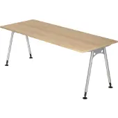 Bümö Schreibtisch Serie-A - Nachbildung: Eiche, Größe: 200 x 80 cm