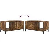 vidaXL Couchtisch Räuchereiche 90 x 49 x 46 cm Holzwerkstoff