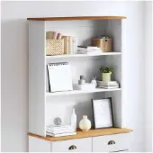 vidaXL Hutch ASKIM 91 x 30 x 104 cm Massives Kiefernholz