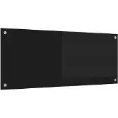 vidaXL Küchenrückwand Schwarz 100 x 40 cm Gehärtetes Glas