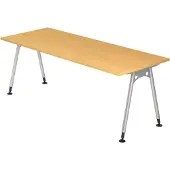 Bümö Schreibtisch Serie-A - Nachbildung: Buche, Größe: 200 x 80 cm