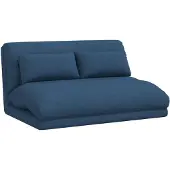 vidaXL Verstellbarer Fußsessel Blau Stoff