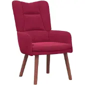 vidaXL Relaxsessel Weinrot Samt