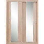 Masseno Schiebetürenschrank MIRA 160/215/60cm 2-türig mit Spiegel Sonoma Eiche