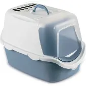 Stefanplast Cathy Easy Clean Katzentoilette mit Filter, weiß und blau, 56x40x40cm