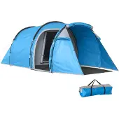 Outsunny Zelt für 2 Personen 190T Tunnelzelt Campingzelt Glasfaser Hellblau