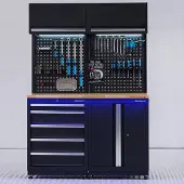 Datona Werkstatteinrichtung PREMIUM Eiche mit Schrank und Schubladen - 135 cm