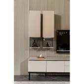 Xl Moebel Gmbh Modern Wohnwand Beige TV Board Lowboard Hängeschrank Wohnzimmer Neu