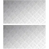vidaXL Treppe Tritt Rechtwinklig 2 pcs Silber 90 x 50 cm Aluminium