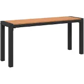 vidaXL Gartenbank Braun 100 x 28 x 45 cm Stahl