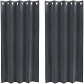 vidaXL Verdunkelungsvorhänge 2 stk. Hellgrau 140 x 175 cm Samt