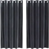 vidaXL Verdunkelungsvorhänge 2 stk. Dunkelgrau 140 x 175 cm Samt