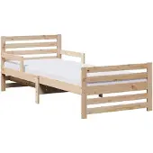 vidaXL Bettrahmen mit ausziehbarem Matratze Braun 80 x 200 cm