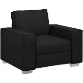 vidaXL Sofa-Sessel Schwarz 100 cm Kunstleder
