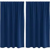 vidaXL Verdunkelungs-Vorhänge mit Ringen 2 stk. Dunkelblau Polyester