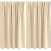 vidaXL Verdunkelungs-Vorhänge mit Ringen 2 pcs Creme 140 x 140 cm