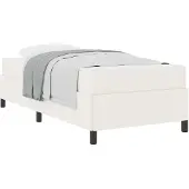 vidaXL Bettrahmen mit Matratze Creme 80 x 200 cm Stoff