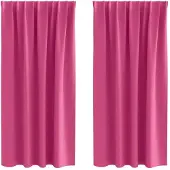 vidaXL Verdunkelungs-Vorhänge mit Ringen 2 stk. Helles Pink Polyester