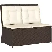 vidaXL Gartenbank Braun Poly-Rattan