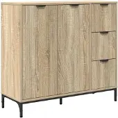 vidaXL Sideboard Sonoma-Eiche 89,5 x 33 x 82 cm Holzwerkstoff