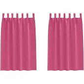 vidaXL Verdunkelungs-Vorhänge mit Ringen 2 pcs Helles Pink