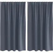 vidaXL Verdunkelungs-Vorhänge mit Ringen 2 pcs Anthrazit 140 x 140 cm
