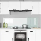 vidaXL Küchenrückwand 2 stk. Weiß 90 x 50 cm Gehärtetes Glas