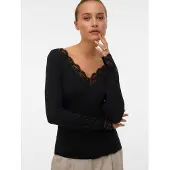 Vero Moda Skye Langarm-t-shirt Mit V-ausschnitt