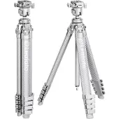 Leofoto AZ-235C+MBH-30 Ultrakompaktes Stativ der Azure-Serie, komplett silber