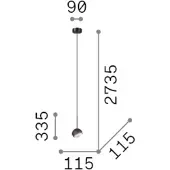 Ideal Lux Hängelampe 1x G9 Messing IP20 BLOOM 366623