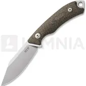 MKM Knives MKM Pocket Tango 4 MK PT4-GC Stonewashed Elmax, Green Canvas Micarta, Fahrtenmesser, David C. Andersen Design