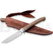 Lionsteel Ago AG1-CVG Green Canvas Micarta, Titanium Guard, Feststehende Messer
