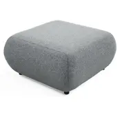 Masseno POLSTERHOCKER DELTA Modern Sitzhocker, Fußhocker Grau