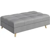 S-Style Möbel HOCKER Lorine Mikrofaser Grau