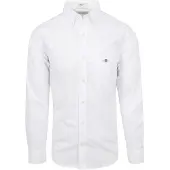 Gant für Herren. 3000100 Hemd Regular Fit Popeline weiß (S), Lässig, Baumwolle, Klassisch, Kurzarm, Langarm