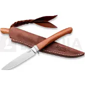 Lionsteel Ago AG1-CVN Natural Canvas Micarta, Titanium Guard, Feststehende Messer