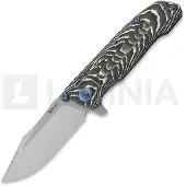 Reate 9D-V2 Taschenmesser, White Storm Fat Carbon, Satin