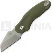 Twisted Assisted Fortis Sheepfoot Taschenmesser, OD Green G-10, Stonewash