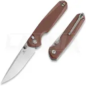 Bestechman Velix - Satin + Stonewash - G10 Taschenmesser, braun