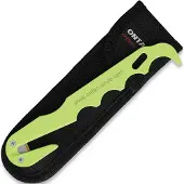 Ontario Economy Strap Cutter 1420 Neon Green, Gurtschneider, schwarze Nylon-Scheide