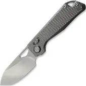 Kunwu Knives Pulsar XL - Satin - Titanium Taschenmesser, Diamond Texture