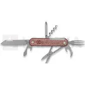 Mercury Duca 7 - Elmax - Red Burlap Micarta Taschenmesser