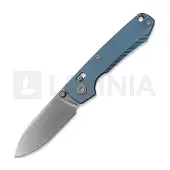 Vosteed Raccoon TiSlim Crossbar - Stonewash - Titanium Taschenmesser, blau
