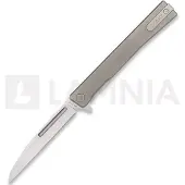 Ocaso Solstice Wharncliffe Satin Taschenmesser, Gray Titanium
