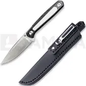 RealSteel Dex Apex Messer, Carbon Fiber & White G-10, Satin