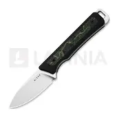 Kizer Cutlery Whiskey Jack AEB-L Messer, Black/Green Damascus G-10, Satin
