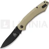 Twisted Assisted Twisted Atlas Slipjoint Taschenmesser, Tan G-10, Black PVD