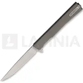 Ocaso Solstice Straight Satin Taschenmesser, Gray Titanium